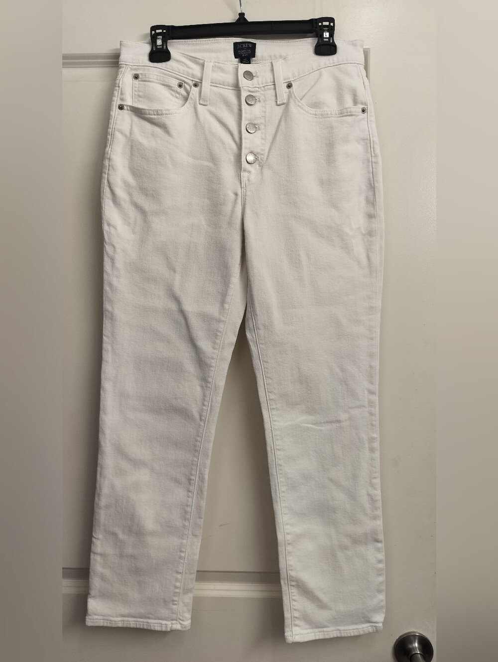 J.Crew  Women's High Rise Button Down Fly Essential Straight Jeans